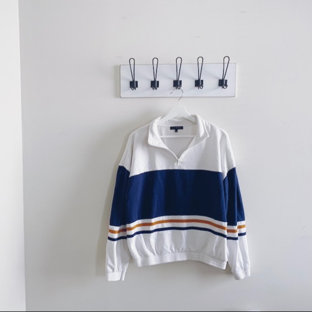 Quarter Zip Cropped Sweatshirt